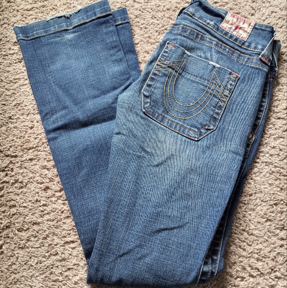 True Religion Boot Cut Medium Wash Jeans